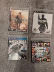 PS3 Game Bundle: GTA V, COD MW2, MW3, Watch Dogs - PlayStation 3 Lot