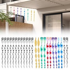 12pcs 30cm Plastic Spiral Reflective Bird Repellent Sticks for Yard