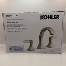 Kohler Riverly Widespread Bathroom Sink Faucet Brushed Nickel Finish -1806303