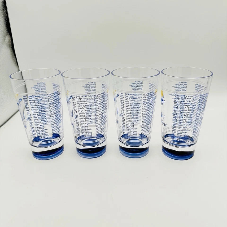 (4) 2025 US Open Tenis Gris Ganso Miel Deuce Taza Plástica Vidrio Recuerdo RARO Foto 2 de 4