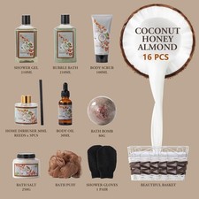 Coconut Almond spa kit, Bath and Body Gift Basket Christmas Gifts for Women  Me