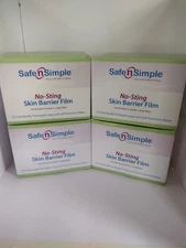 100 Safe n Simple SNS00807 Large No-Sting Skin Barrier Film Wipes Exp 2026/27 