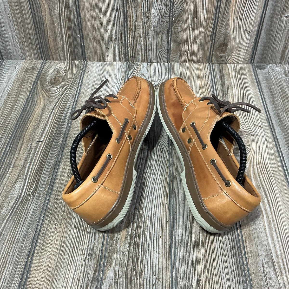 Allen Edmonds Eastport Mens sz 11B Boat Brown Leather Slip On Shoes 43502 Allen Edmonds Eastport Men 11B Walnut Brown Leather LaceUp  main image 2