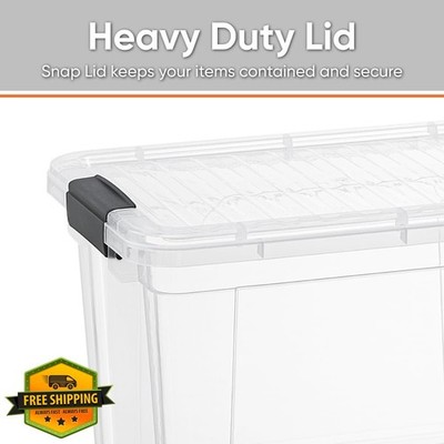 Superio Storage Bins with Lids 10 Pack 2.5 Qt Clear