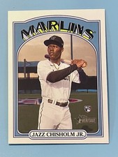 2021 Topps Heritage High Number Missing Stars Variation SP Jr Jazz Chisholm #665