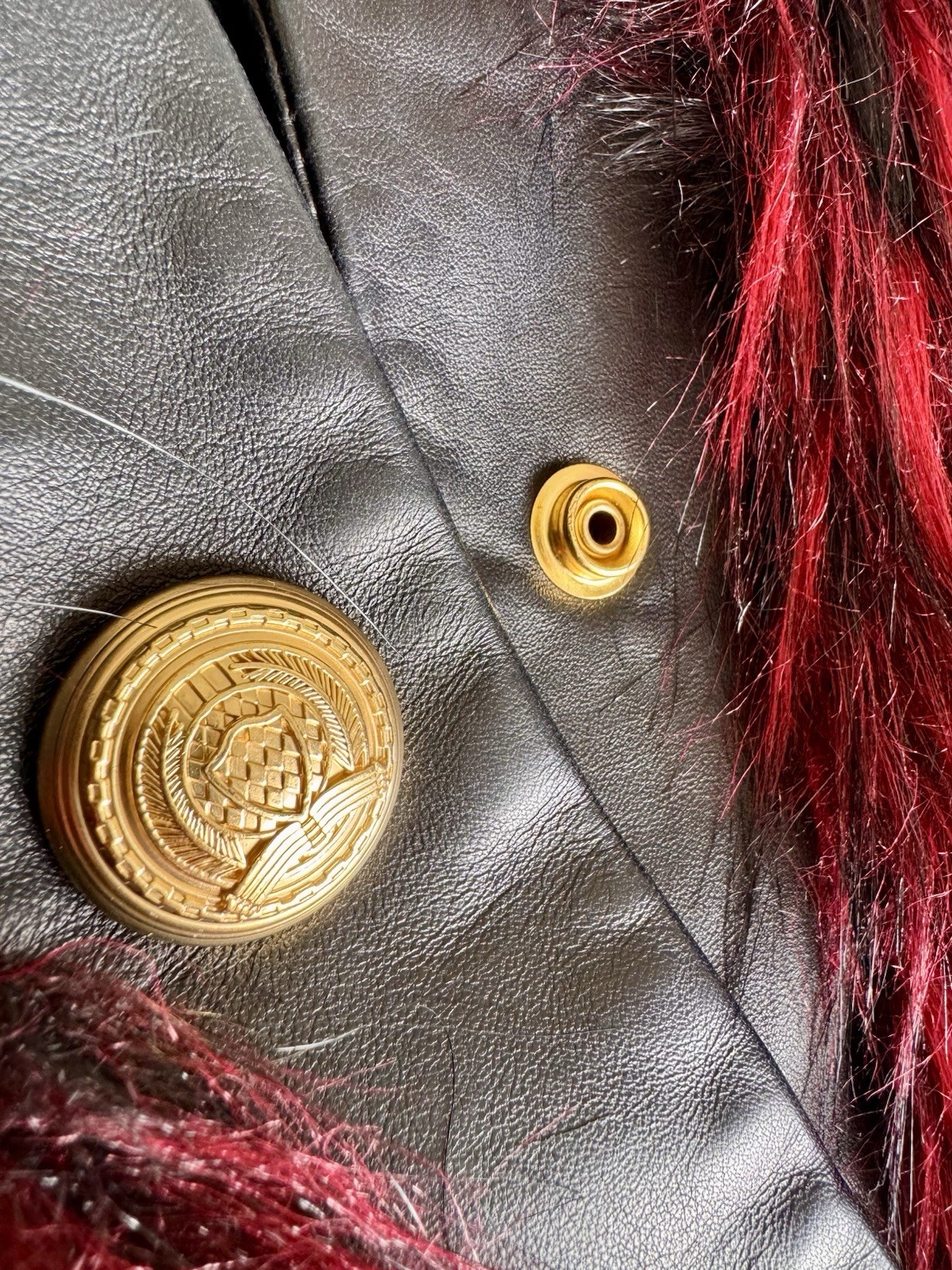 BALMAIN x H&M Leather + Fur Jacket thumbnail 9