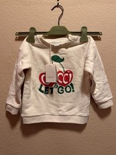 New Authentic Gucci Cherry Logo Long Sleeve Sweatshirt Size 36 Months Toddler
