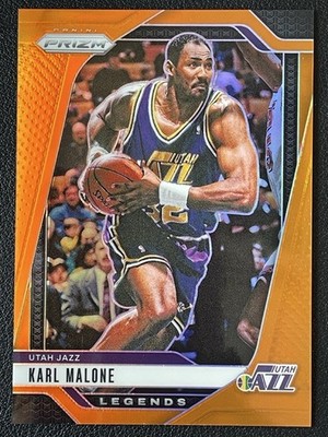 Karl Malone 2024-25 Panini Prizm Legends Orange Base /49 #289