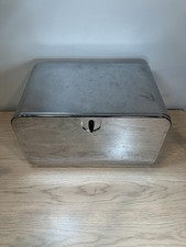Vintage Pantry Queen Bread Box Chrome Mid Century Retro Kitchen