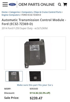 Genuine Ford Module Transmission Control EC3Z-7Z369-F