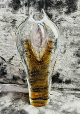 5594【美品】Jan Beranek作 チェコ ボヘミア アートガラス ベース beranek glass(eBay公認) | PayPay対応 | セカイモン