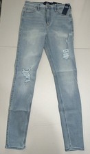 Hollister Ultra High Rise Super Skinny Denim Jeans Womens Size 9L W29 L30 Blue