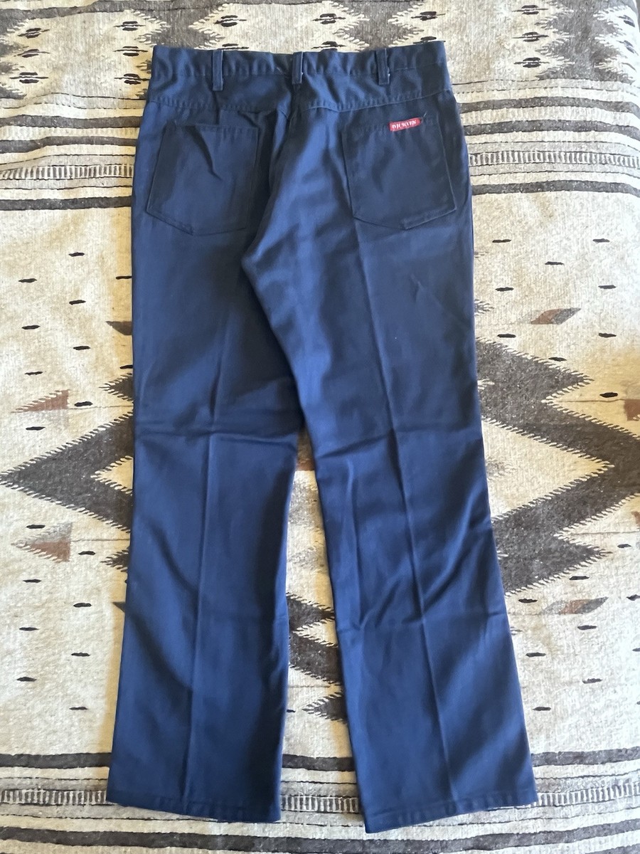 70s Dickies twill flare pants usa製 Vintage 70s Dickies Bootcut Flare Blue Work Pants Talon Zip