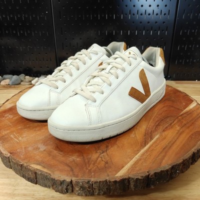 Veja Urca Leather Sneakers White/Light Brown Size 11.5