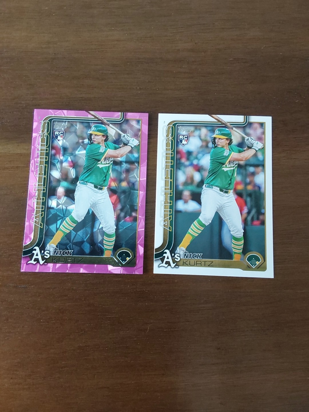 Nick Kurtz 2025 Topps Update #US201 Pink Diamante Foil & 2025 Update #US201