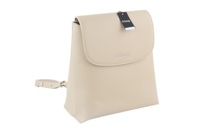 O BAG Rucksack Damen Tasche OS Hellbeige Doppelter Griff Magnetverschluss