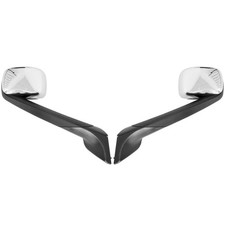 Pair Chrome Hood Mirrors Compatible With New Freightliner Cascadia 2018-2021 Pair Chrome Hood Mirrors Compatible With New Freightliner Cascadia 2018-2021