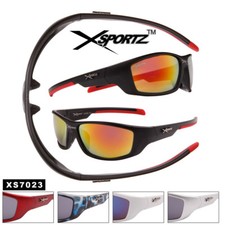 Mens XSportz Sport Full Frame Plastic Fashion Style XS7023 UV400 Sunglasses