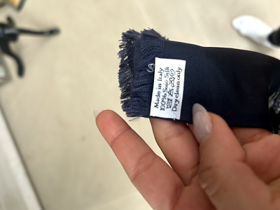 Christian Dior U1220 ネイビー ストール 47x180cm Christian Dior U1220 ネイビー ストール 47x180cm Christian