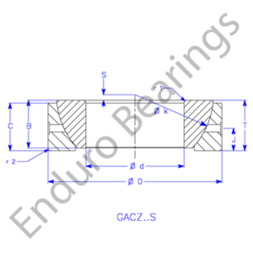 GACZ 63 S Spherical Half Plain Bearing Bushing Thrust ENDURO Brand - Ships FAST! - Picture 9 of 11