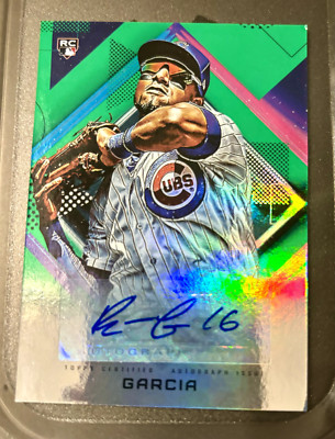 2020 Topps Fire Fire Auto Green Robel Garcia #FA-RG Rookie Auto RC #/75