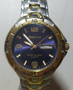 armitron gold and silver watch