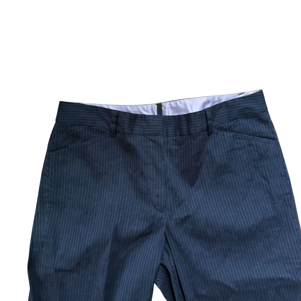 Pantalones de vestir Tahari a rayas corte bota para mujer talla 8 formales negocios informales azules Foto 3 de 4