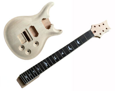 DIY Guitar Kit Guitar Body Guitar Neck 22 Fret Rosewood Fretboard Set in Heel