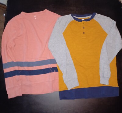 Kids Gap And Old Navy Lot Of 2 Boys XL Long Sleeve T Shirts One w/ Pockets