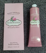 Crabtree Evelyn Rosewater Hand Therapy Age Defying Cream 3.4 oz Tube New Boxed