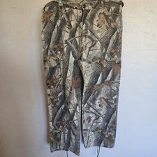 Vintage Y2K Cargo Pants Mossy Oak Camo RealTree Size L Adjustable Baggy Wide Leg