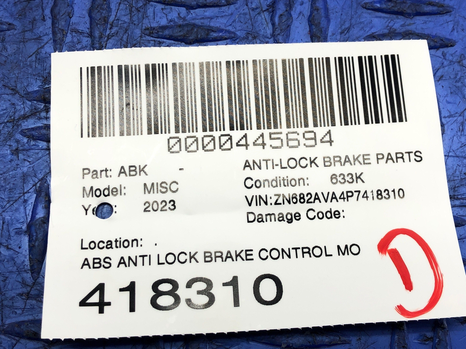 2023 MASERATI GRECALE ABS ANTI LOCK BRAKE MODULE PUMP MASTER CYLINDER 673013786
