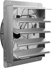iPower 24 Inch Shutter Exhaust Fan Aluminum High Speed 1400RPM 2750CFM Silver