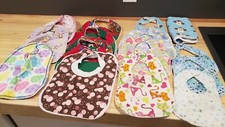 Homemade Burp Cloths Baby Bib Bundle Dribble Chenille Absorbent Lot 15