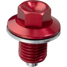 HONDA ATC250R,TRX250R,ATC350X RED ALUMINUM ENGINE OIL MAGNETIC DRAIN BOLT, PLUG