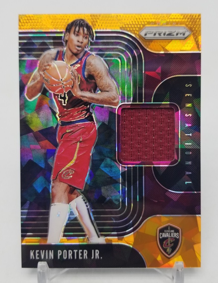 2019-20 Panini Prizm KEVIN PORTER JR Sensational Swatches Orange Cracked Ice RC