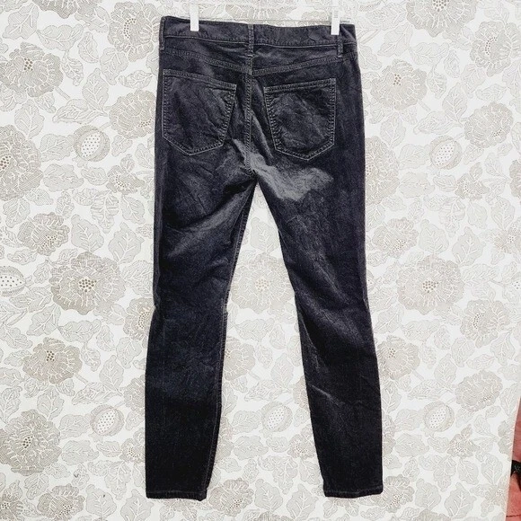 Pantalones para mujer Ann Taylor The Skinny de terciopelo gris púrpura claro 8T-pt Foto 3 de 4