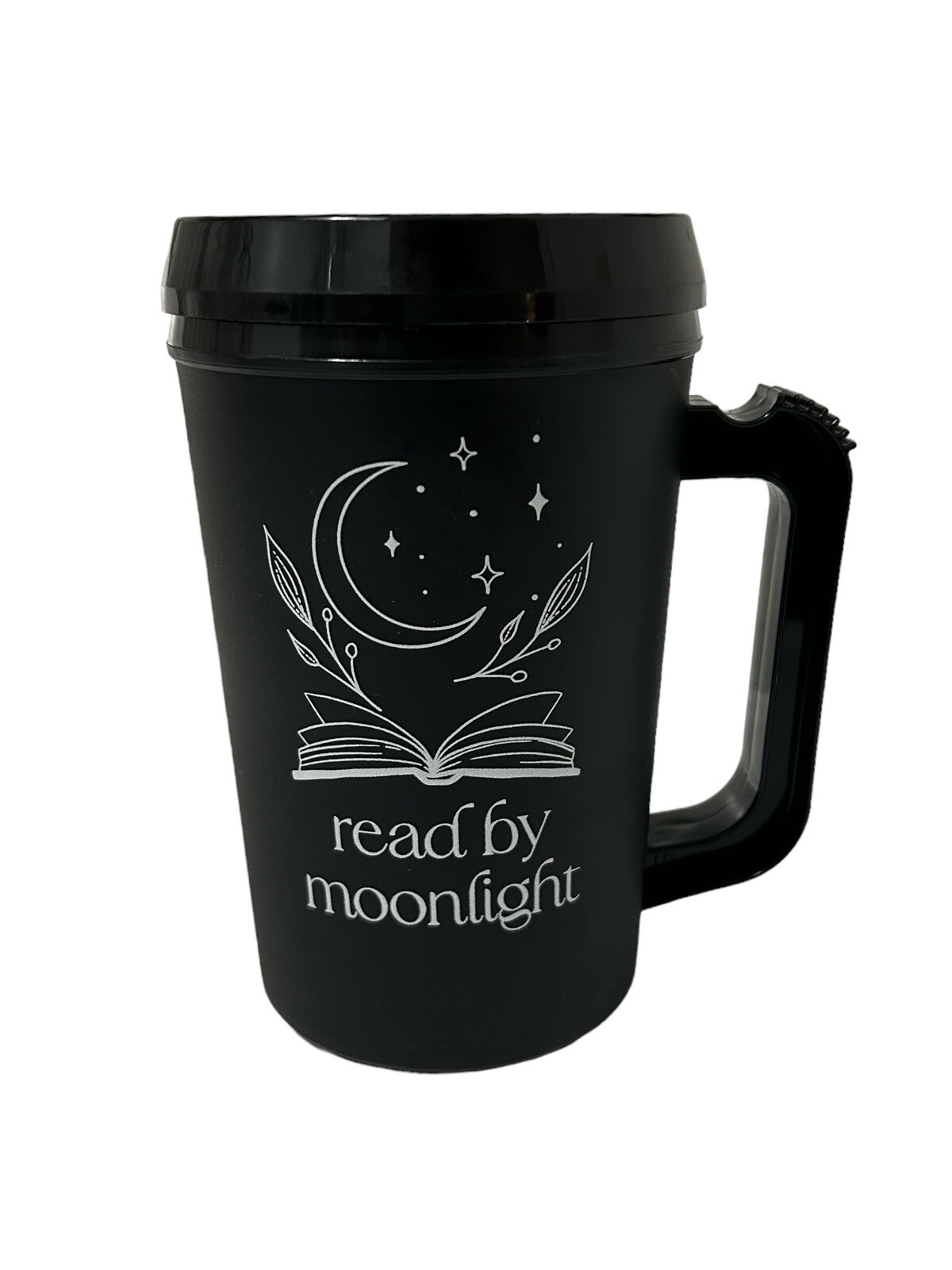 Thermo Insulated Hot Cold Mug Read By Moonlight Alpha Products XL 22oz Black Premium Temperature Control Design