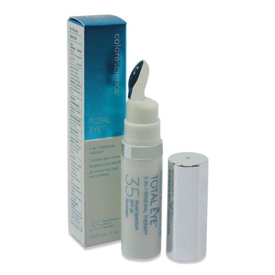 Colorescience Total Eye 3 In 1 Renewal Therapy SPF 35  Medium 0.23 oz 7 ml Boxed