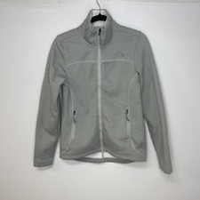 The North Face Jacket Womens Small Gray Solid Full Zip Timber Fleece Outdoors