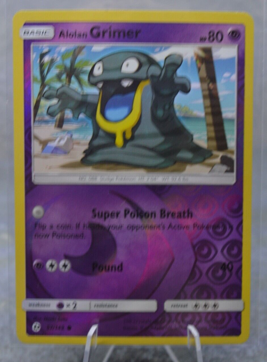 Alolan Grimer 57/149 Reverse Holo Sun & Moon Base Set Pokemon TCG Card 2017