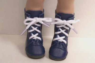 Navy Blue LaceUp Boots Doll Shoes For 10'' Ann Estelle Sophie Patsy (Debs)