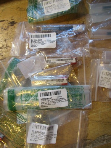 90 PIECES KYOCERA CARBIDE DIAMOND FISHTAIL & CHIPBREAKER PATTERN ROUTER BITS - Picture 2 of 12