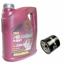 Motoröl Ölfilter OC574 Set 10W40 4 Liter für Suzuki AN 650 Burgman AN650 A Z