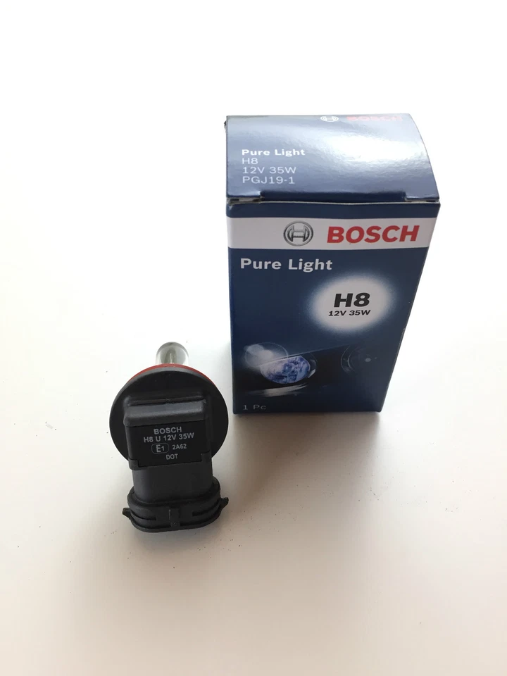 Lámpara Bosch Pure Light H8 12V 12 voltios 35W 35 vatios certificación E PGJ19-1 Foto 3 de 4