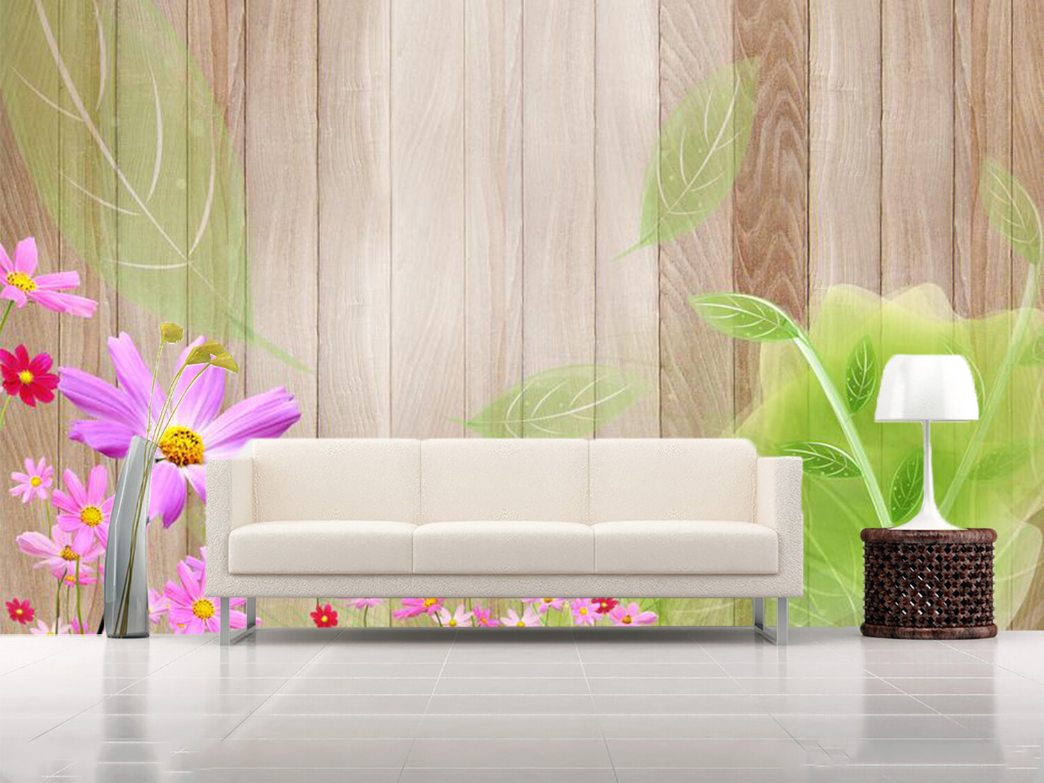 3D Flower Board 1872NA Wallpaper Wall Mural Removable Self-adhesive Fay
