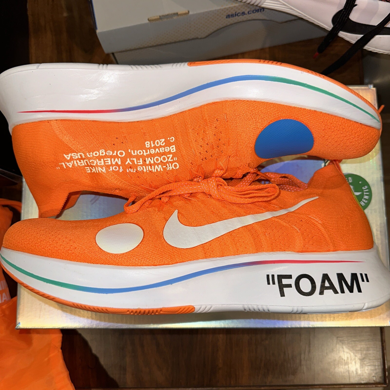 OFF WHITE X NIKE Taglia 13 Nike Off White x Zoom Fly Mercurial Flyknit arancione totale
