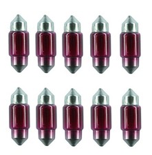 10x 3175 Red 30mm 31mm Bright Festoon Dome Lamp Car Mini Light Bulb De3175 Lot