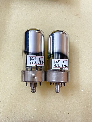 Sylvania 7N7 Long Bottle Black Plate Foil getter NOS Tested