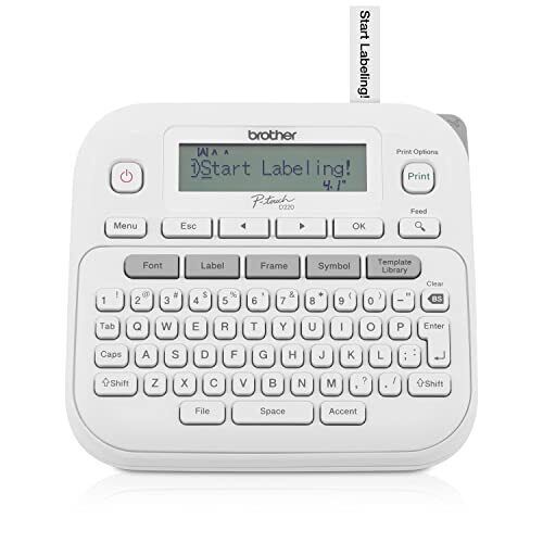Brother P-Touch PT-D220 Home/Office Everyday Label Maker: LCD Display White